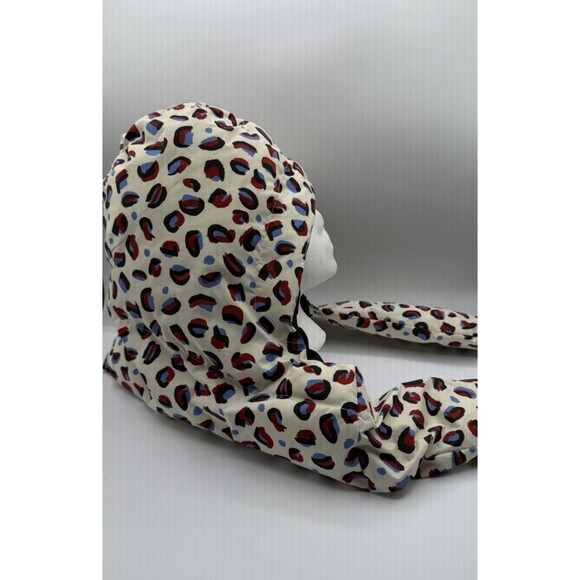 Anthropologie Maeve Hat Puffer Red Leopard Print Trapper Winter One Size New main image 5